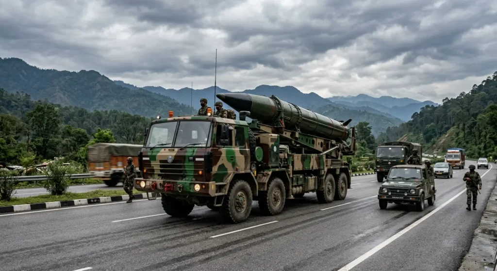 Agni-I missile TEL launcher India